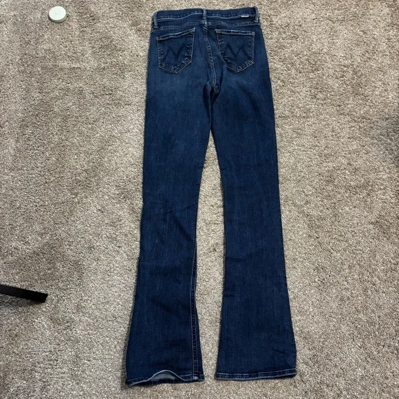 MOTHER The High-Waisted Runaway Jeans Teaming Up Blue Flare Jean Size 25 - Picture 9 of 10
